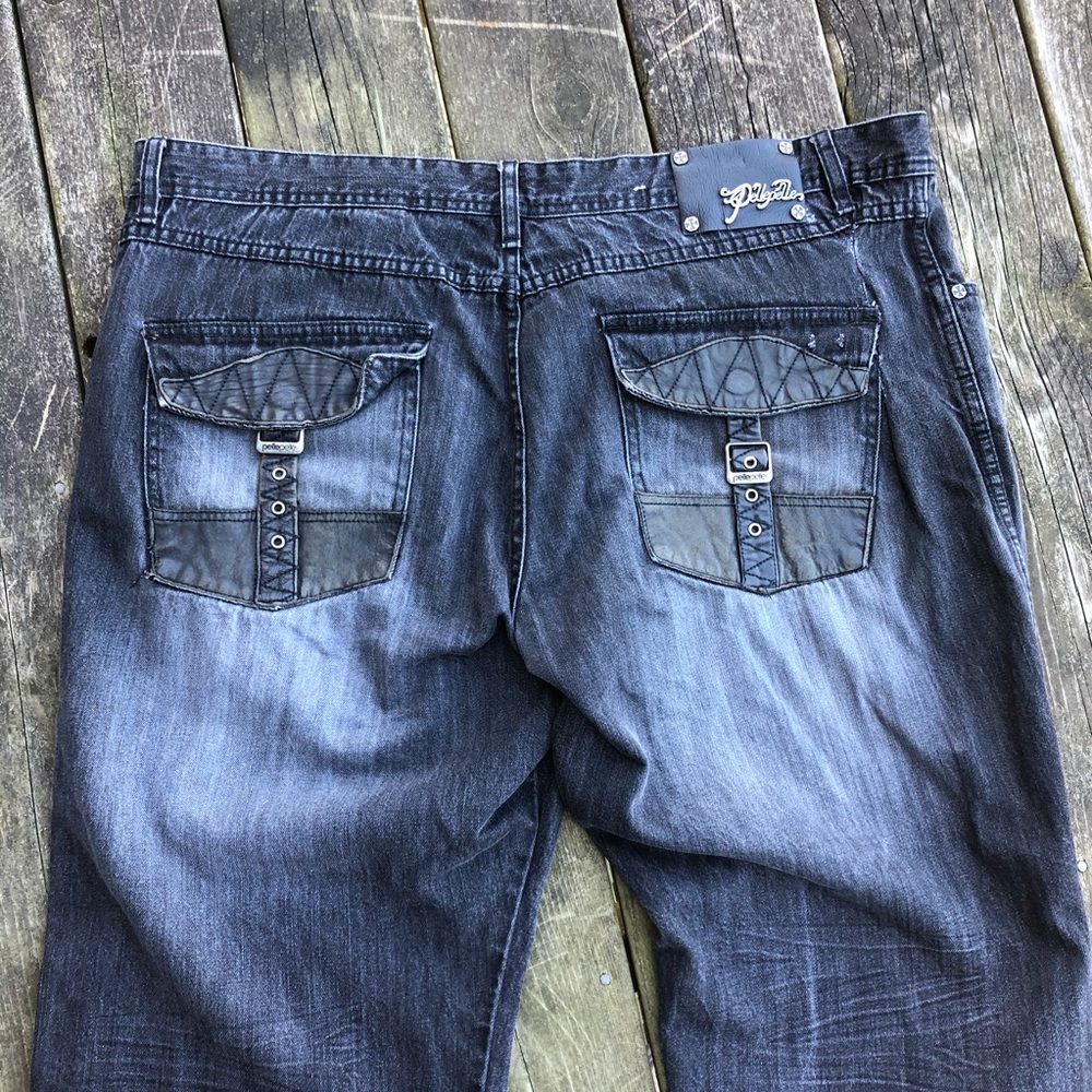 PELLE PELLE Jeans With Leather Accented Pockets